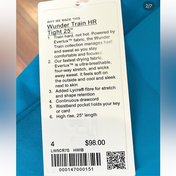 Lululemon Wunder Train High-Rise Tight 25" - Picture 2 of 3